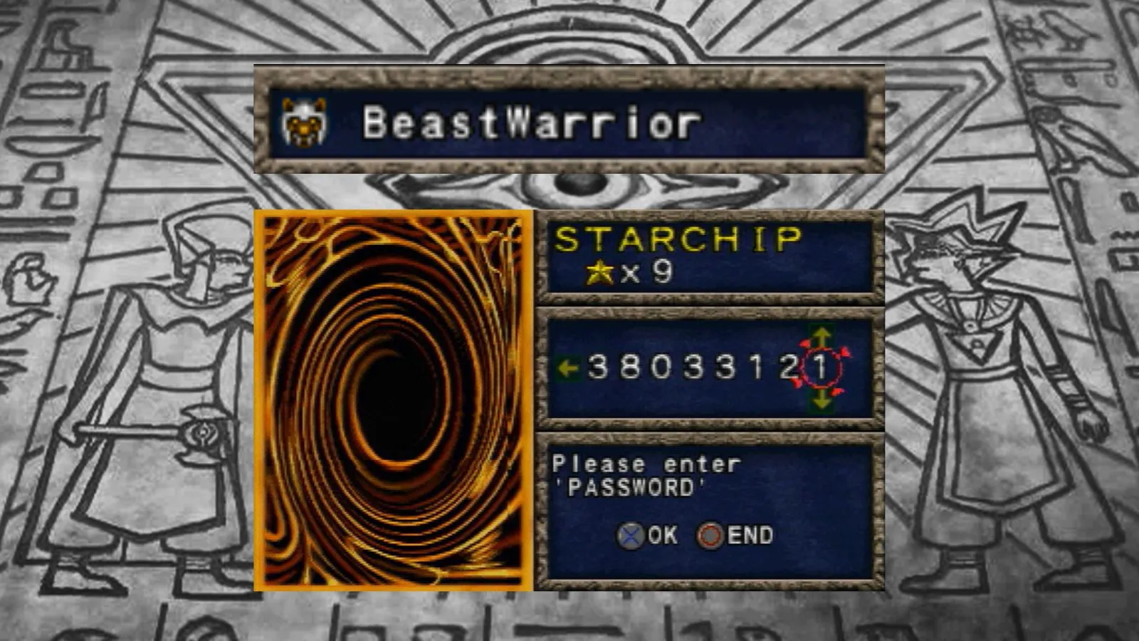 Yu-Gi-Oh! Forbidden Memories: Passwords das Cartas Beast-Warrior