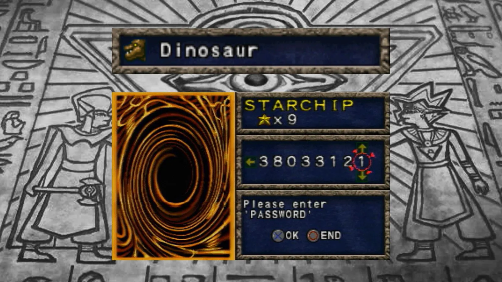Yu-Gi-Oh! Forbidden Memories: Passwords das Cartas Dinosaur