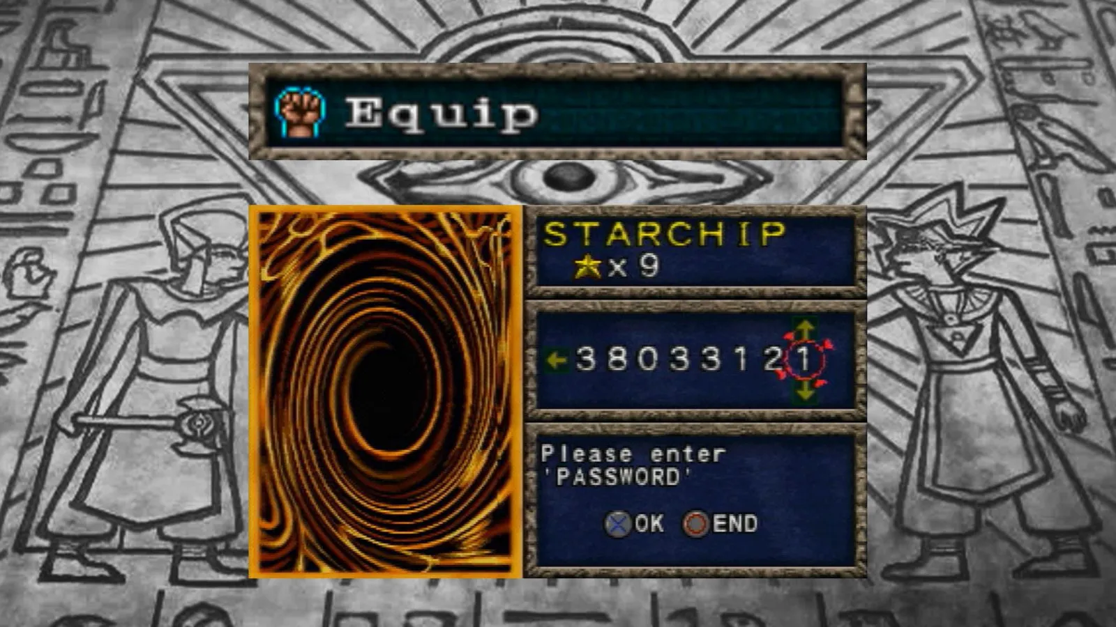 Yu-Gi-Oh! Forbidden Memories: Passwords das Cartas Equip