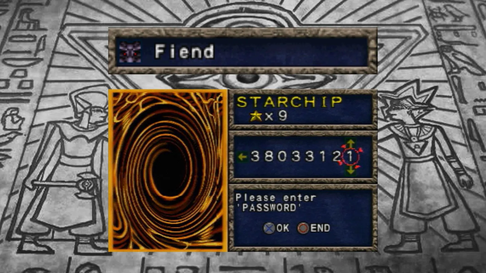 Yu-Gi-Oh! Forbidden Memories: Passwords das Cartas Fiend