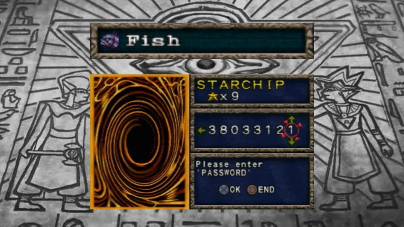 Yu-Gi-Oh! Forbidden Memories: Passwords das Cartas Fish