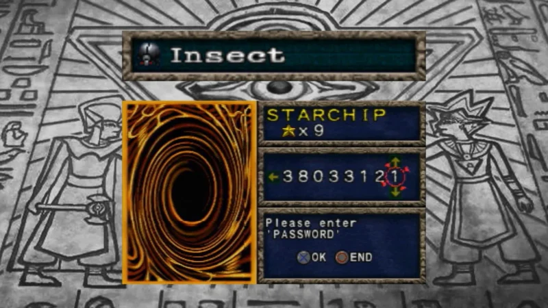 Yu-Gi-Oh! Forbidden Memories: Passwords das Cartas Insect