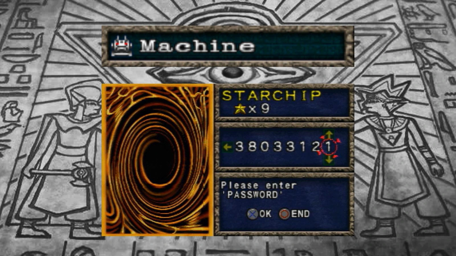 Yu-Gi-Oh! Forbidden Memories: Passwords das Cartas Machine