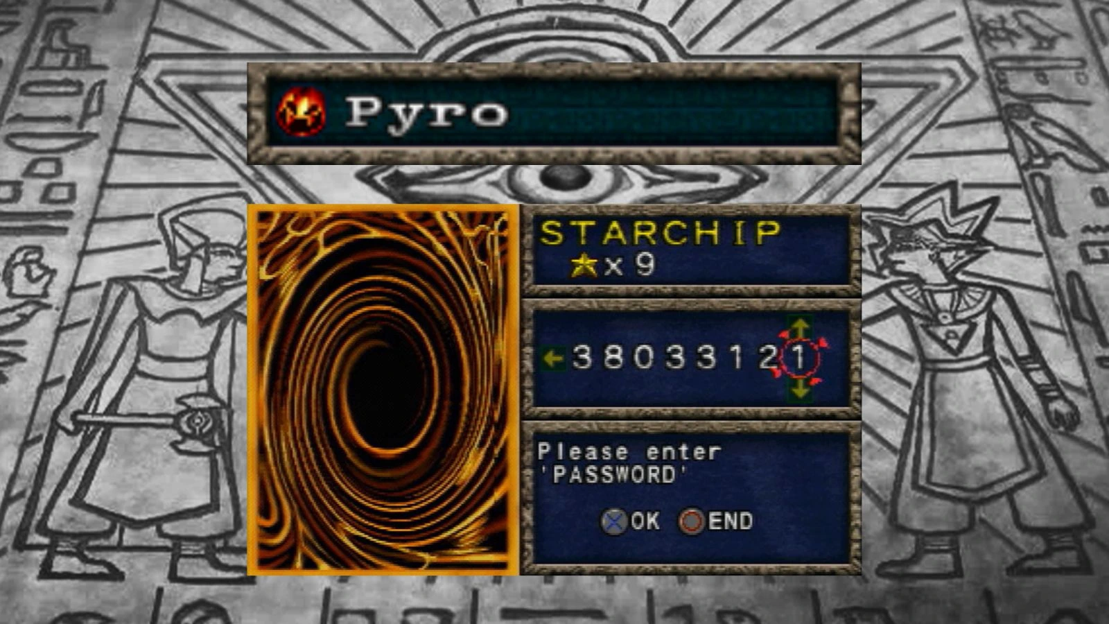 Yu-Gi-Oh! Forbidden Memories: Passwords das Cartas Pyro