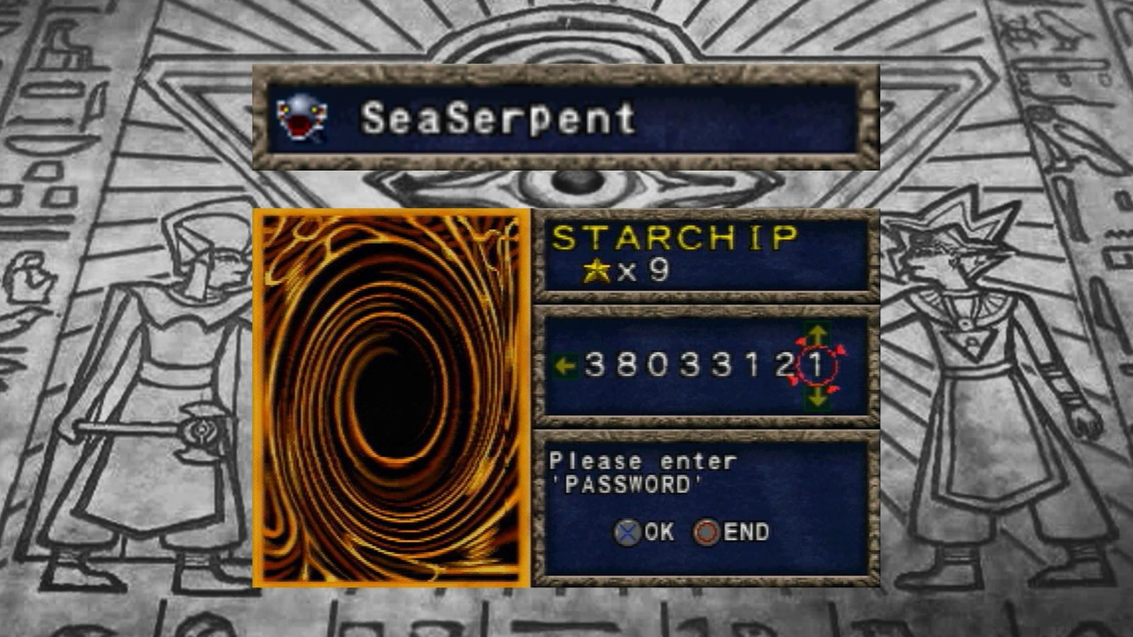 Yu-Gi-Oh! Forbidden Memories: Passwords das Cartas Sea Serpent