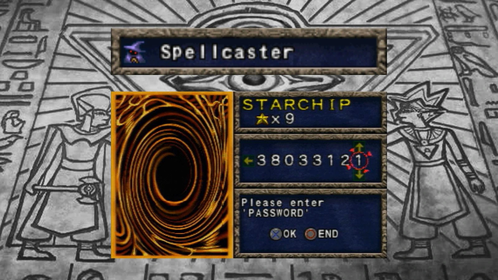 Yu-Gi-Oh! Forbidden Memories: Passwords das Cartas Spellcaster