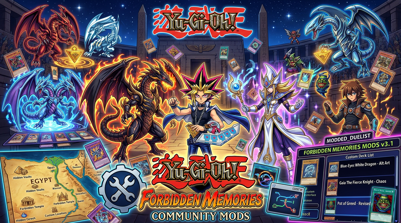 Mods de Yu-Gi-Oh! Forbidden Memories – Guia Completo