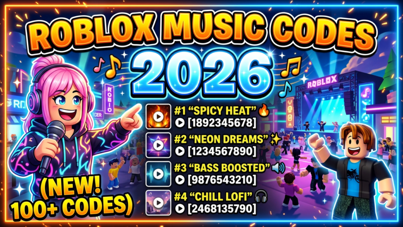 Códigos de Música do Roblox 2026: Lista Atualizada por Categoria