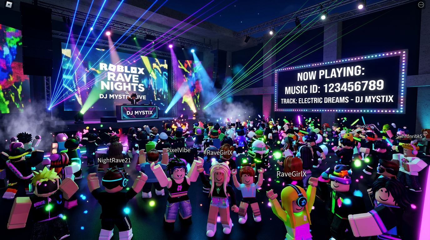 Melhores IDs de Música Rave e EDM no Roblox